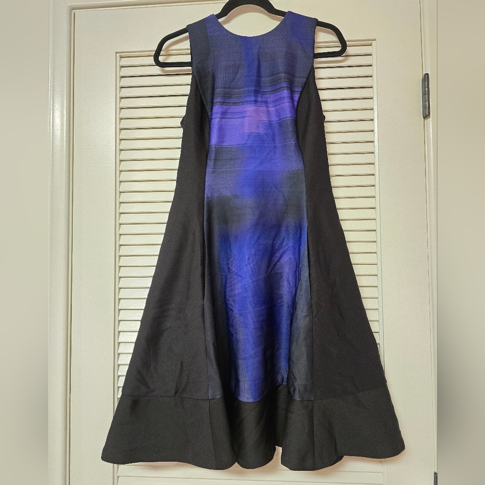 DKNY - (NWOT) Black & Purple Sleeveless Fit & Flare Dress